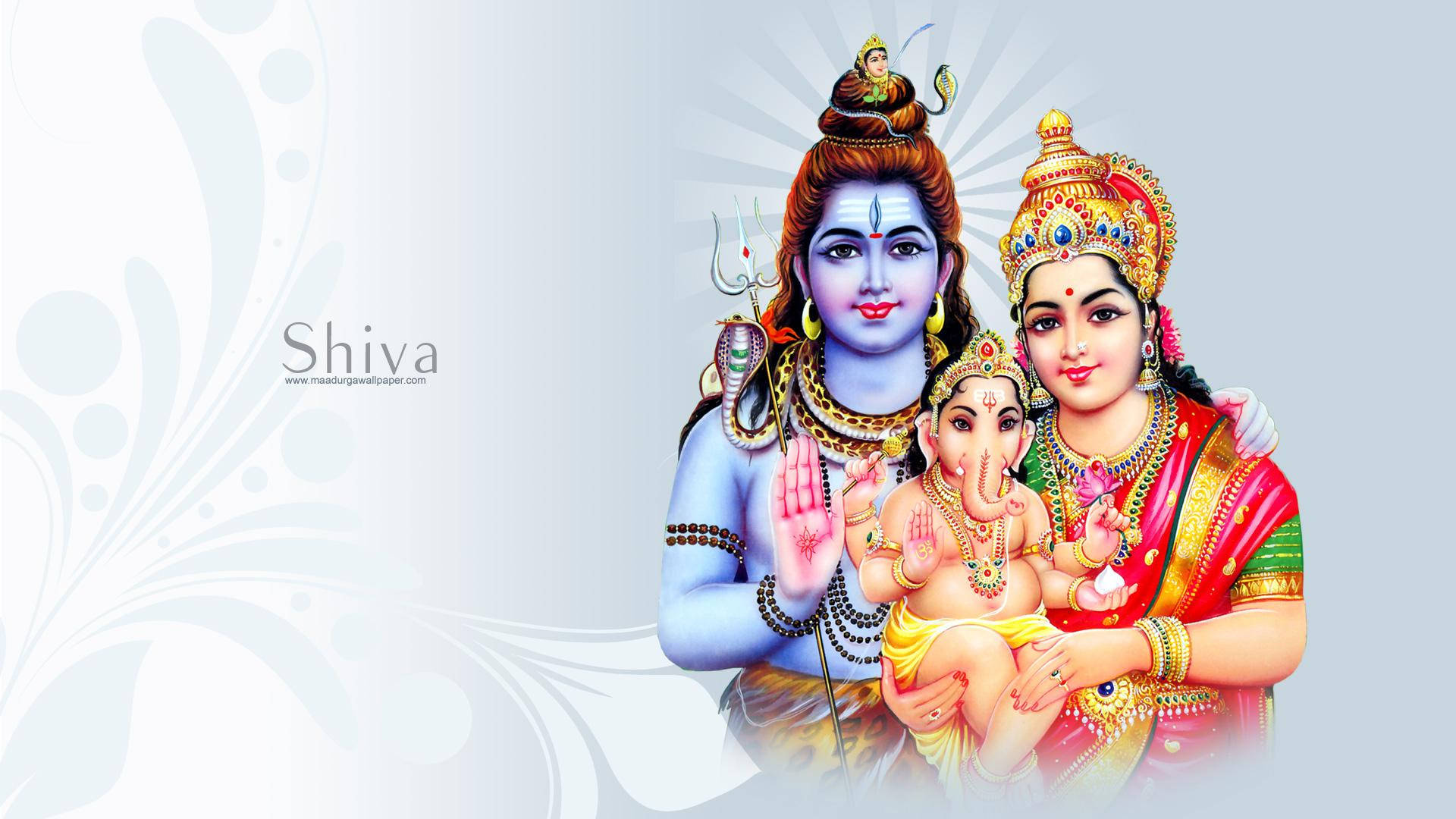 Lord Shiva Family Poster Background