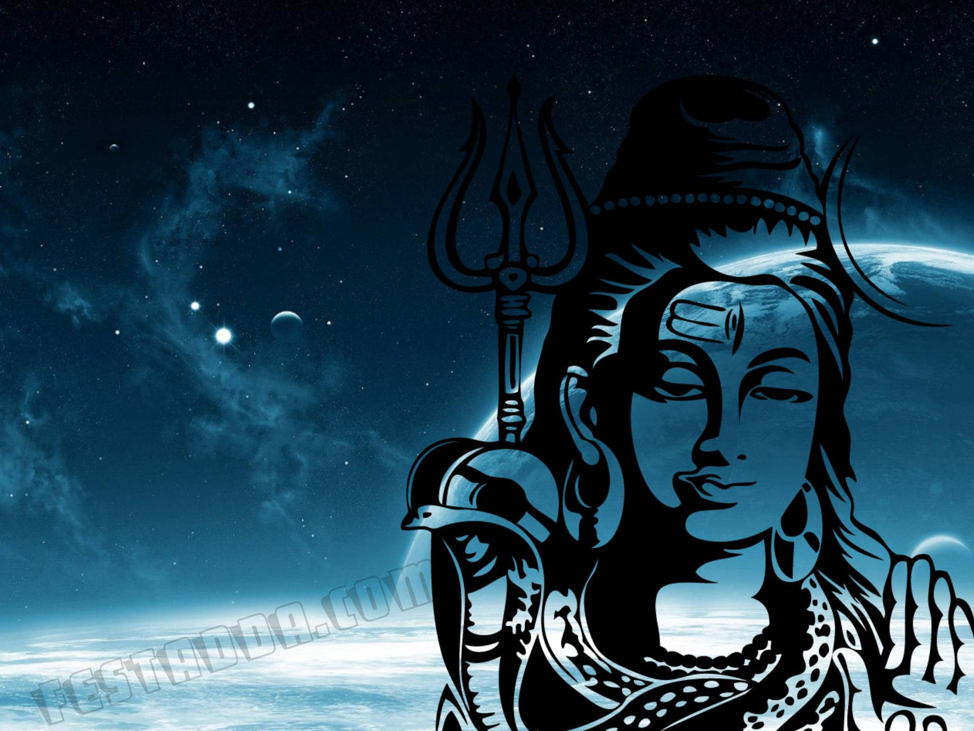 Lord Shiva Galaxy Background