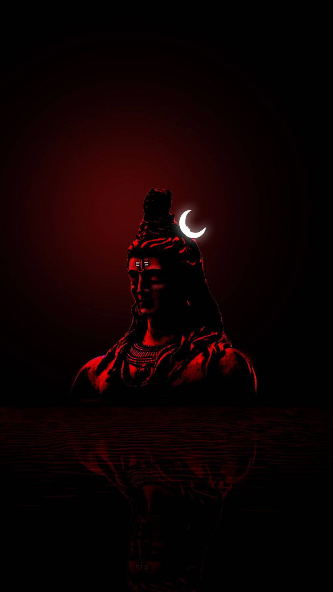 Lord Shiva Hd In Red Light