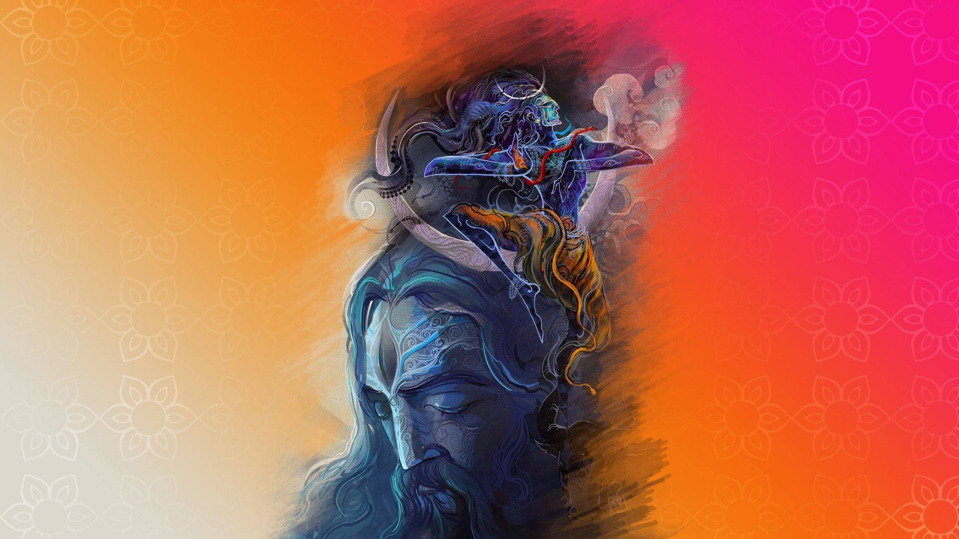 Lord Shiva Hd Painting Background