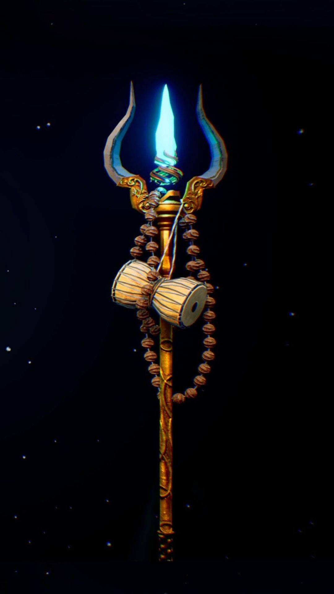 Lord Shiva Hd Trident And Beads Background