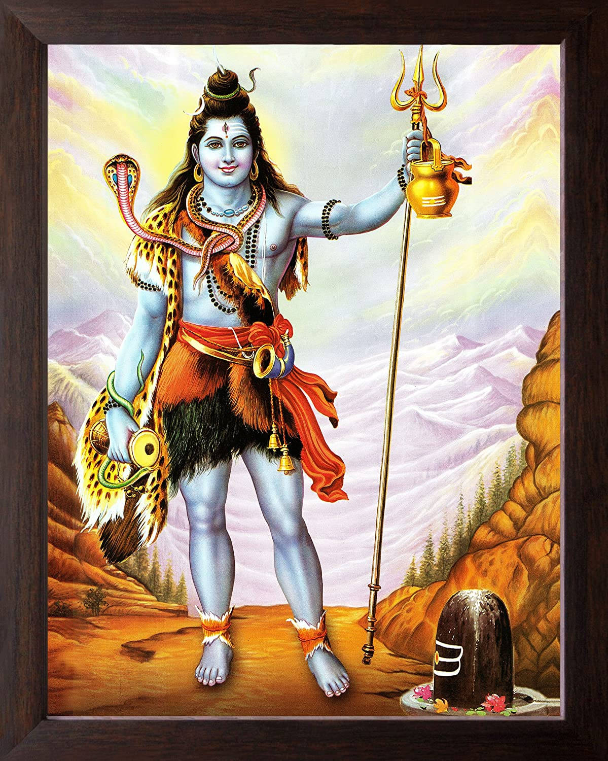 Lord Shiva In A Desert Background