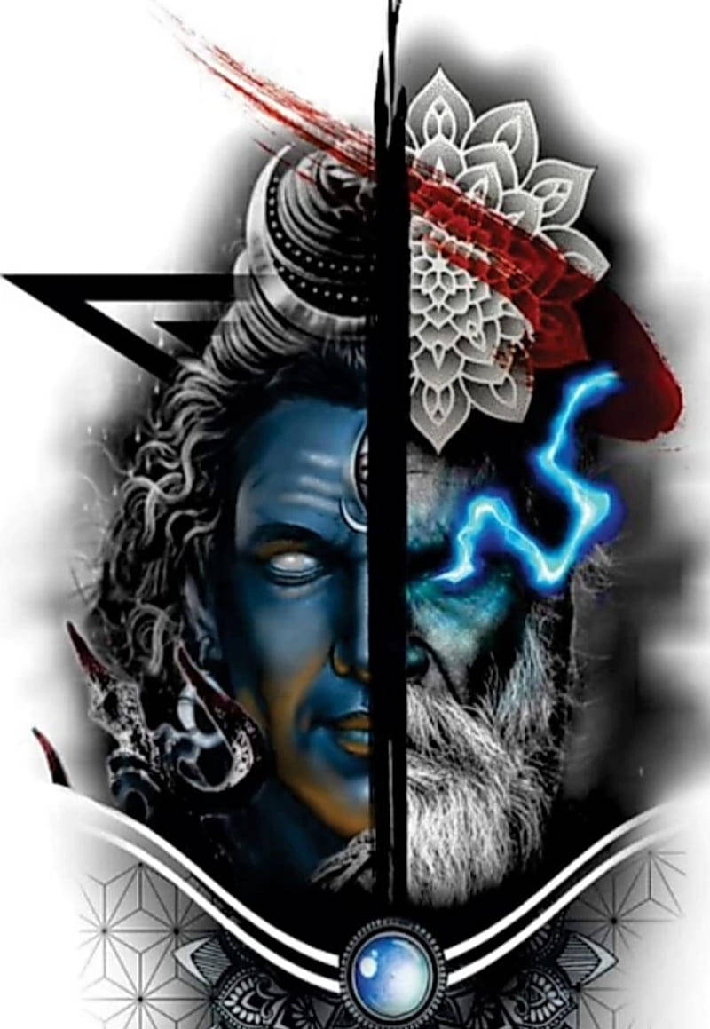 Lord Shiva In Forms Mahakal Hd Background