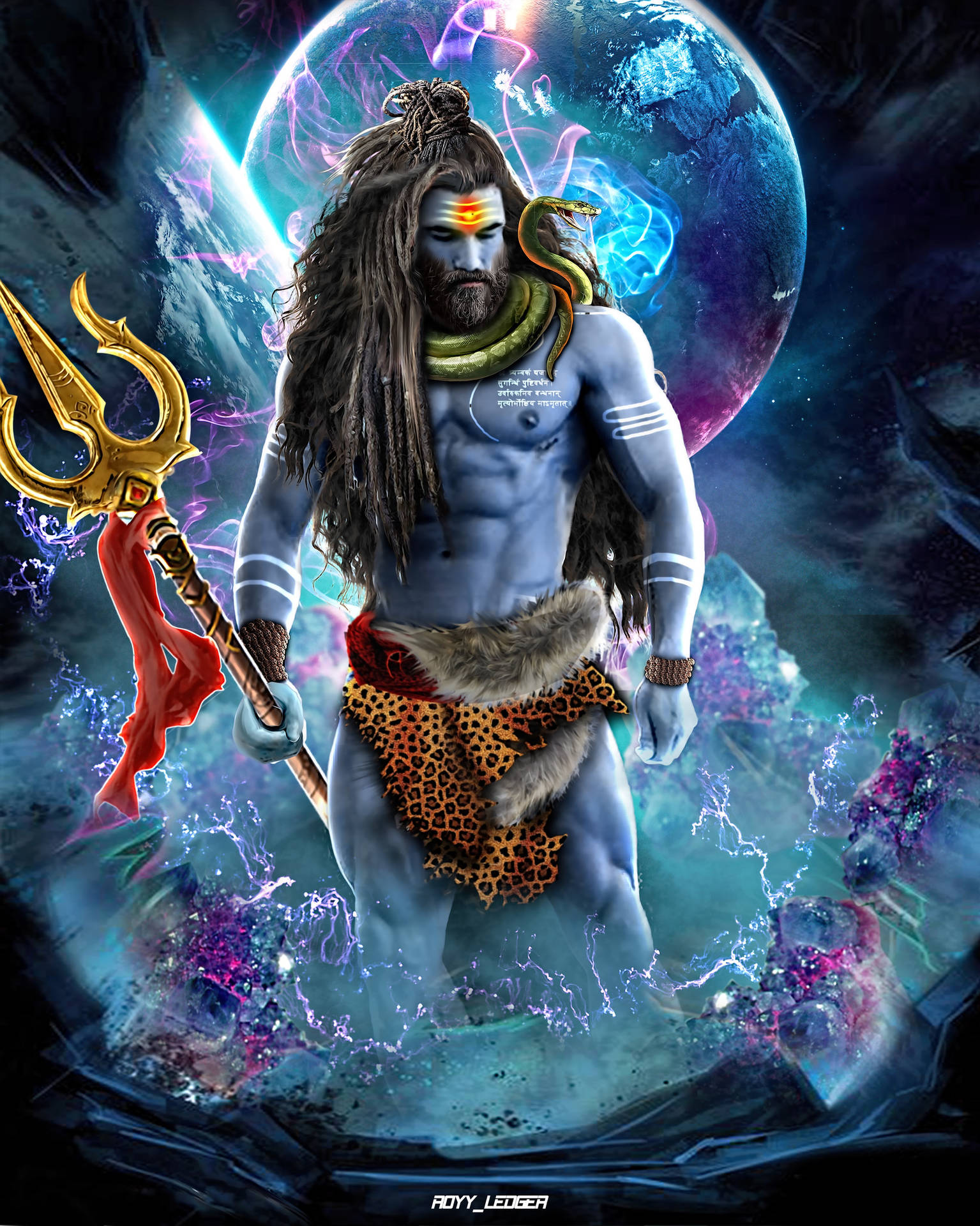 Lord Shiva Magnificent Art Background