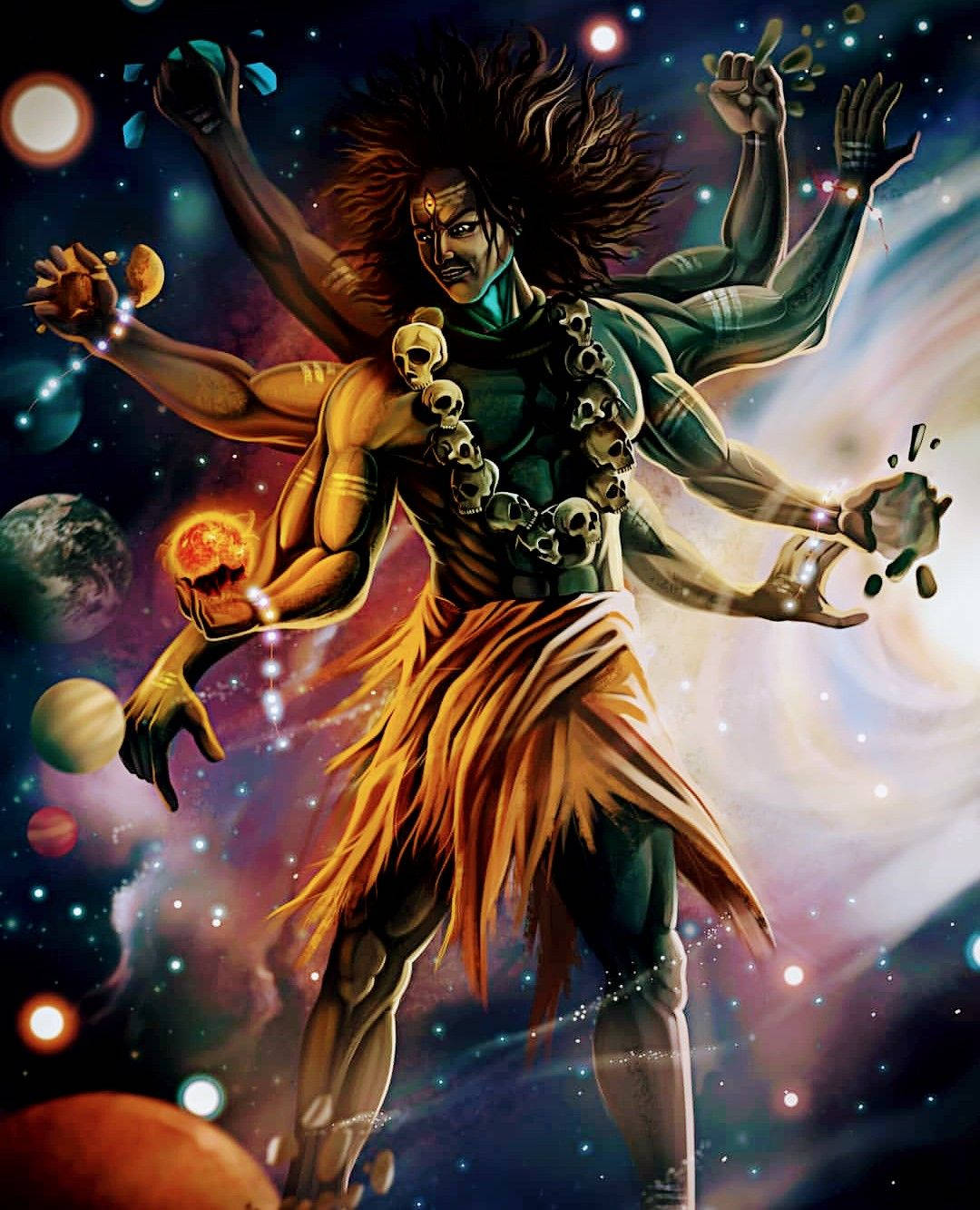 Lord Shiva Mahakal In Universe Hd Background