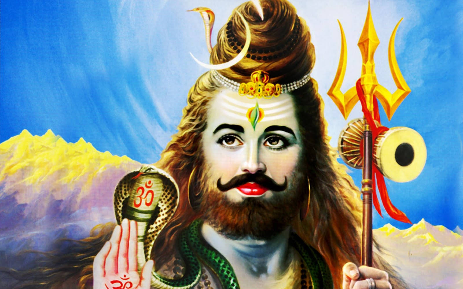 Lord Shiva Moustache Background