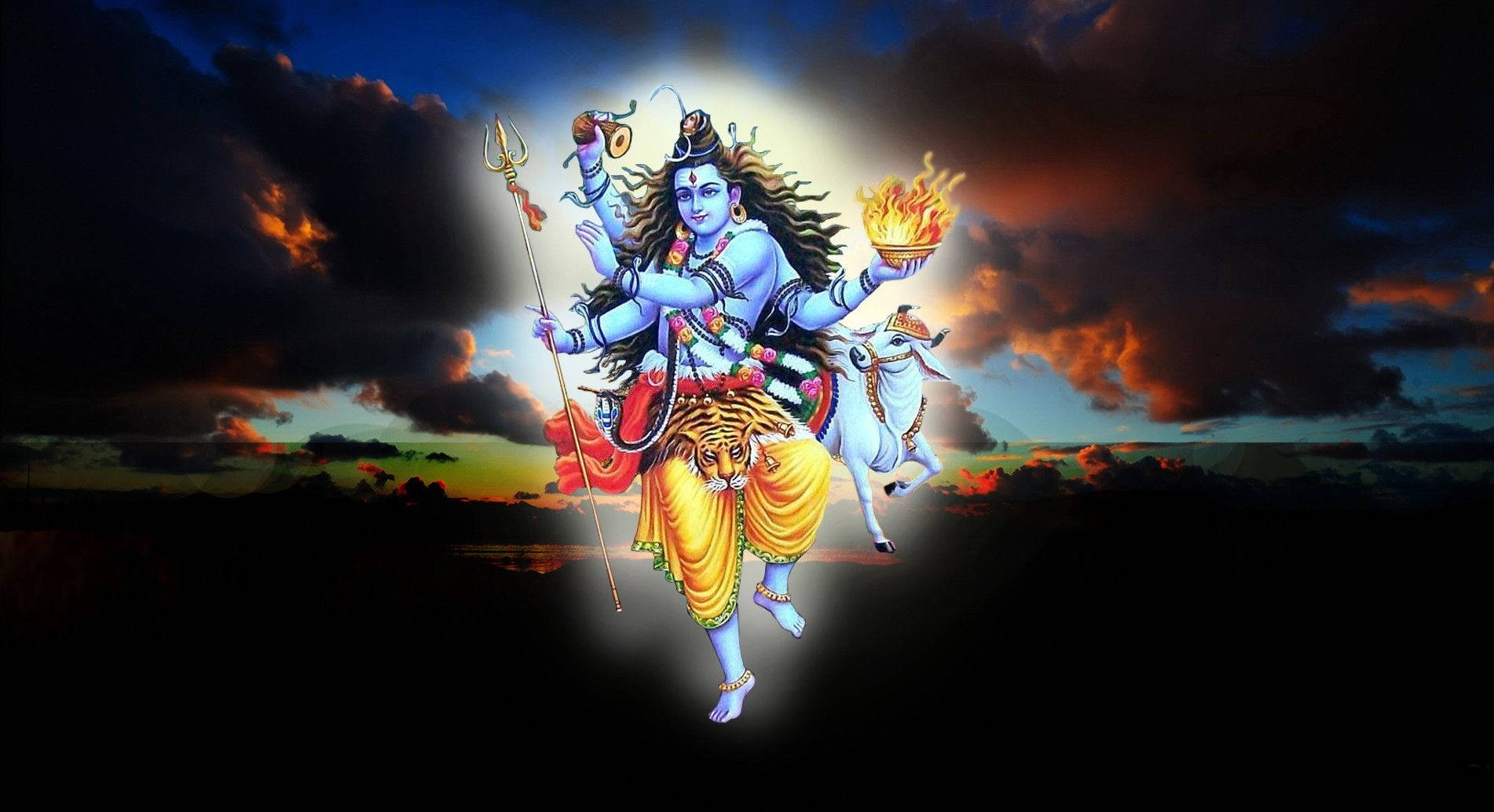 Lord Shiva Of Mahakal Floating Hd Background