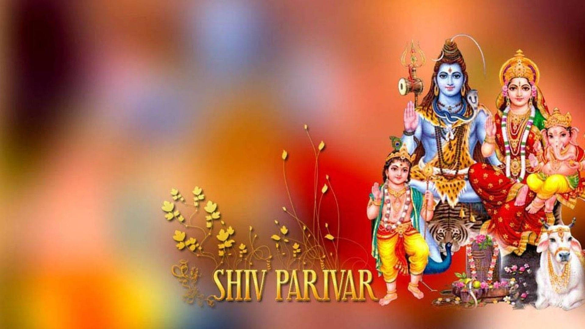 Lord Shiva Parvati Blurry Background Background