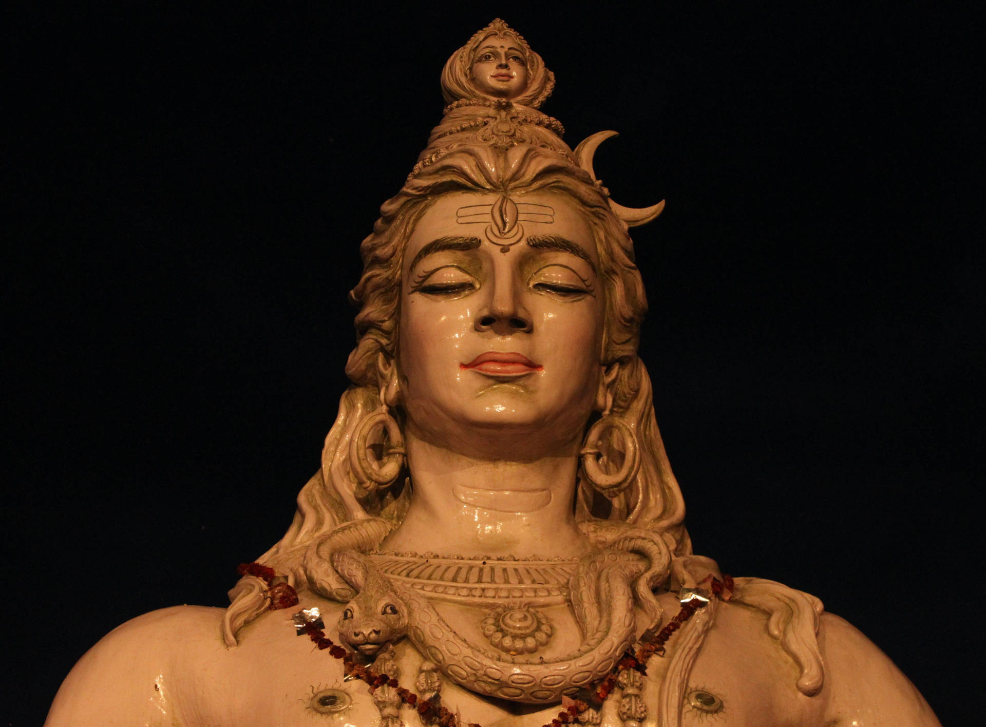 Lord Shiva Stone Sculpture Background