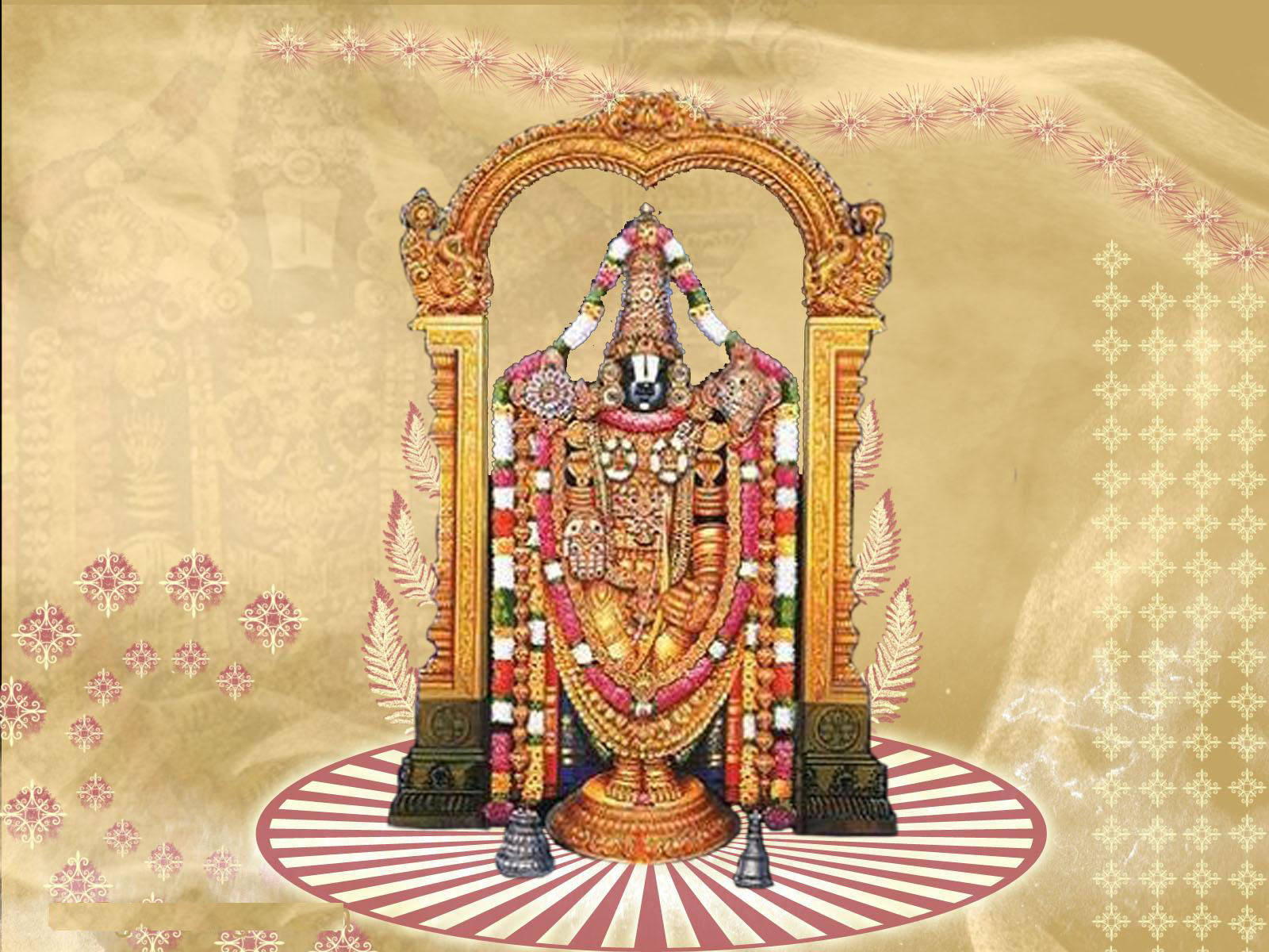 Lord Venkateswara 4k Golden Theme