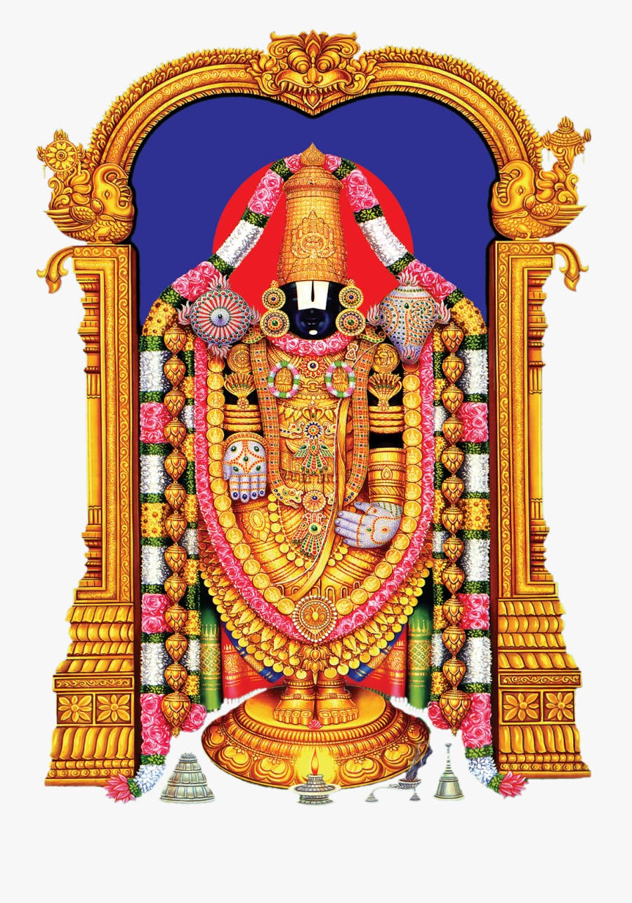 Lord Venkateswara On White Background Background