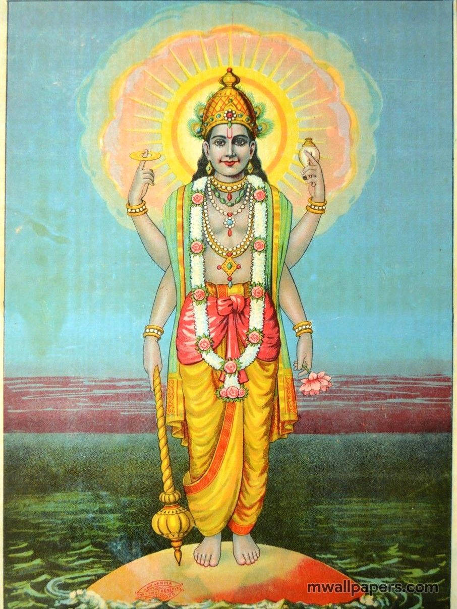 Lord Vishnu Hindu God Background