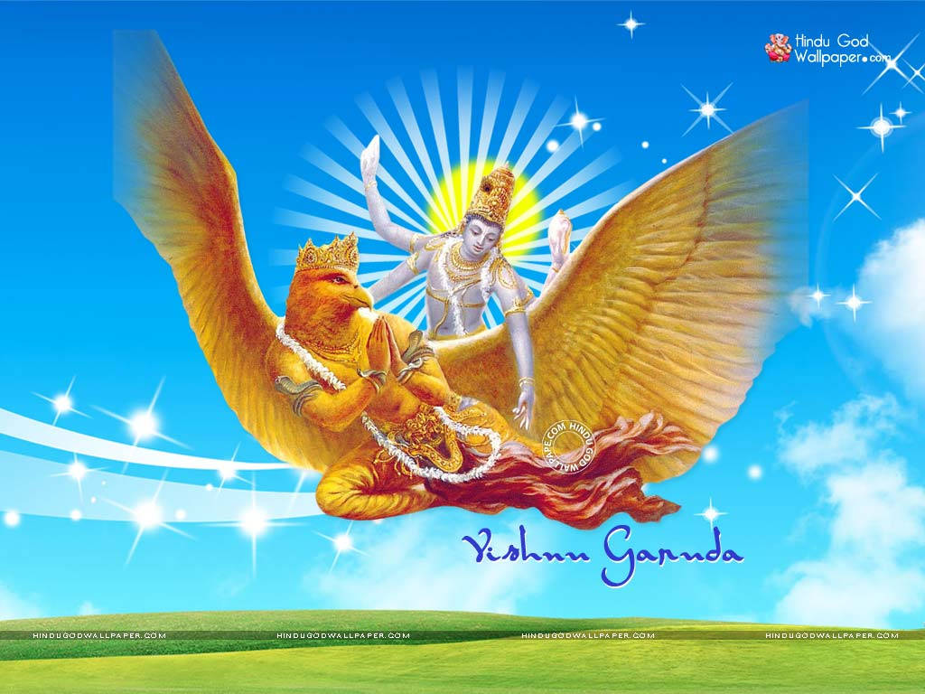 Lord Vishnu Riding On Garuda