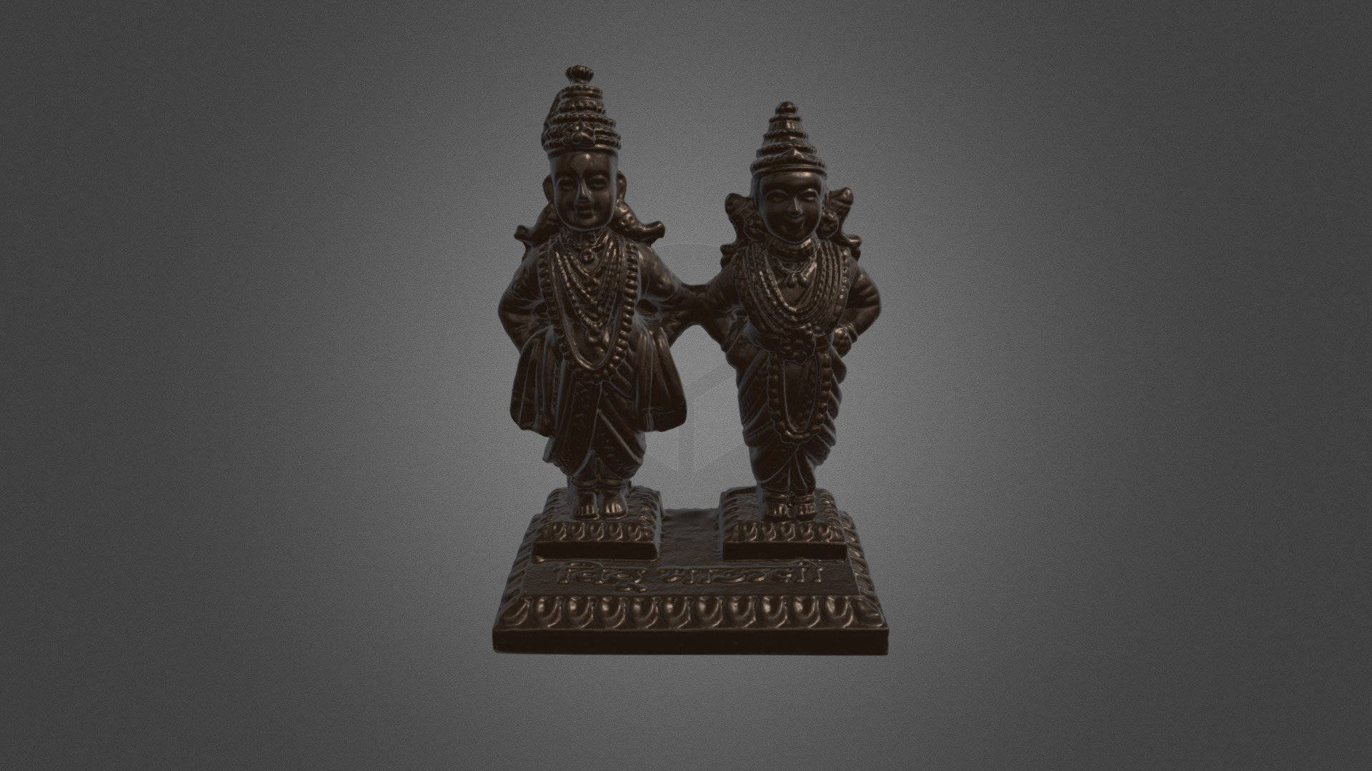 Lord Vitthal Pandurang And Rukmini Idol Statues Background