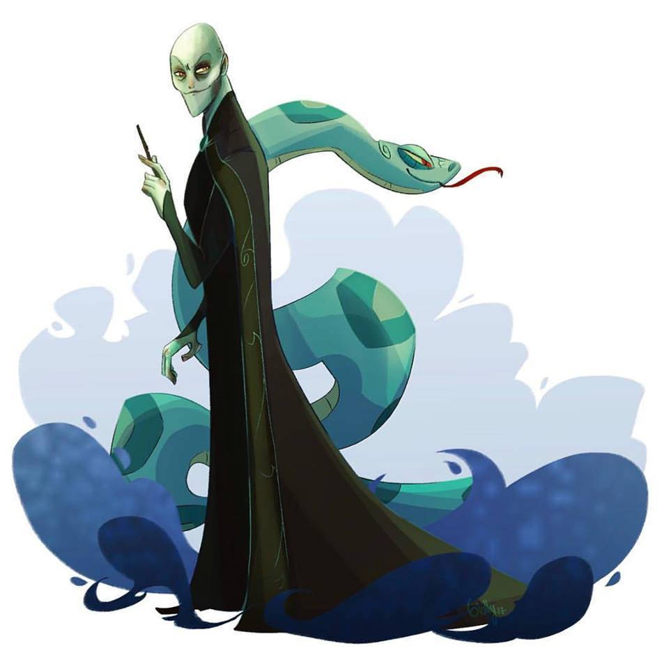 Lord Voldemort Cartoon Art Background