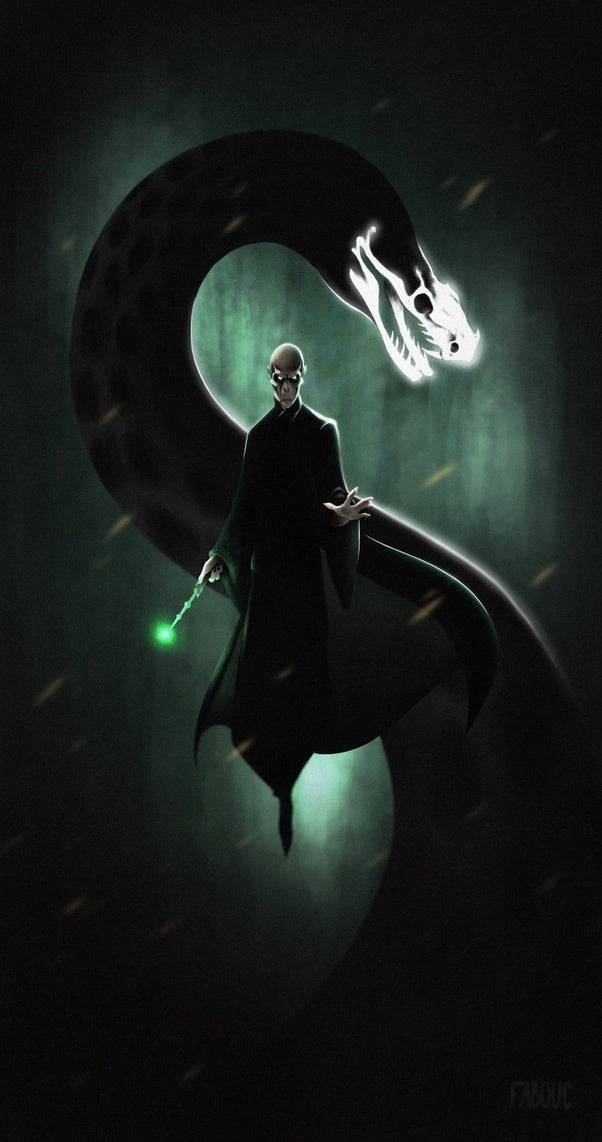 Lord Voldemort Green Wand Art Background