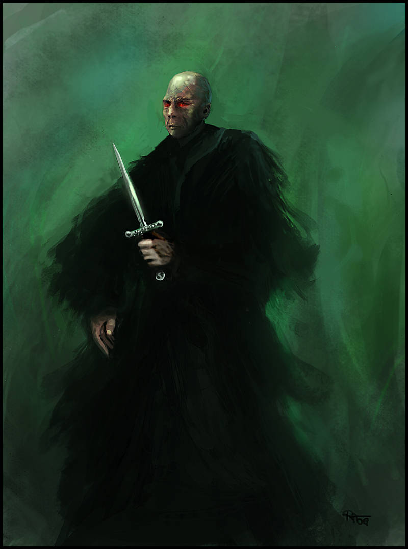 Lord Voldemort Spear Art Background