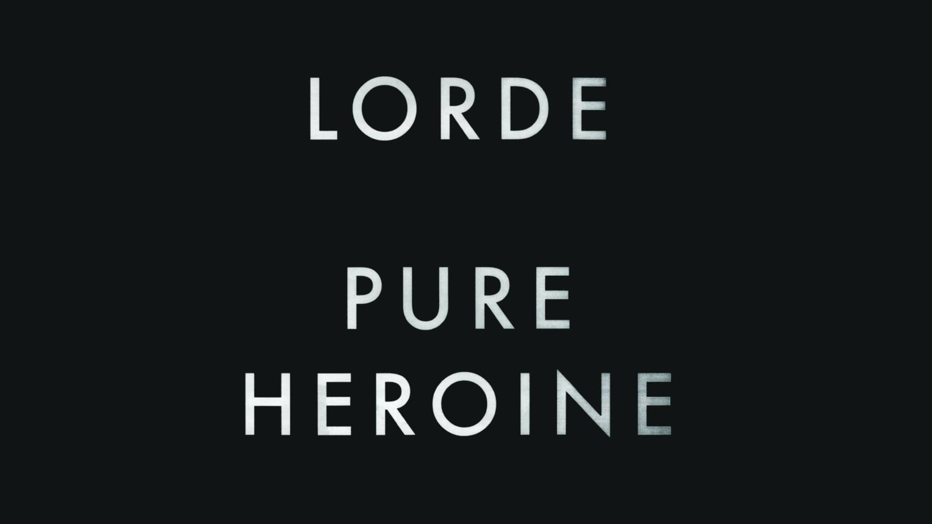 Lorde Pure Heroine Album Poster