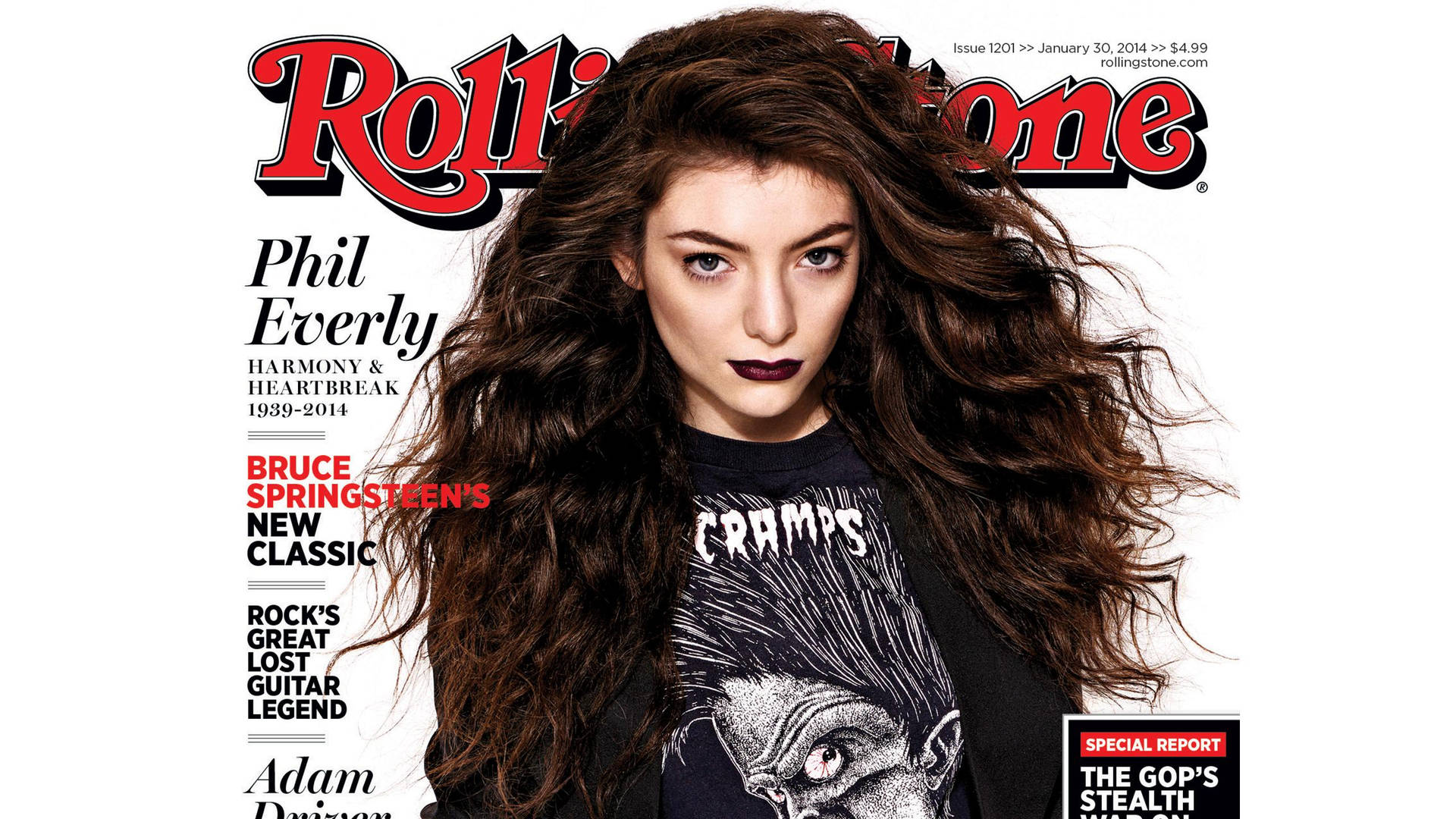 Lorde Rolling Stone Poster Background