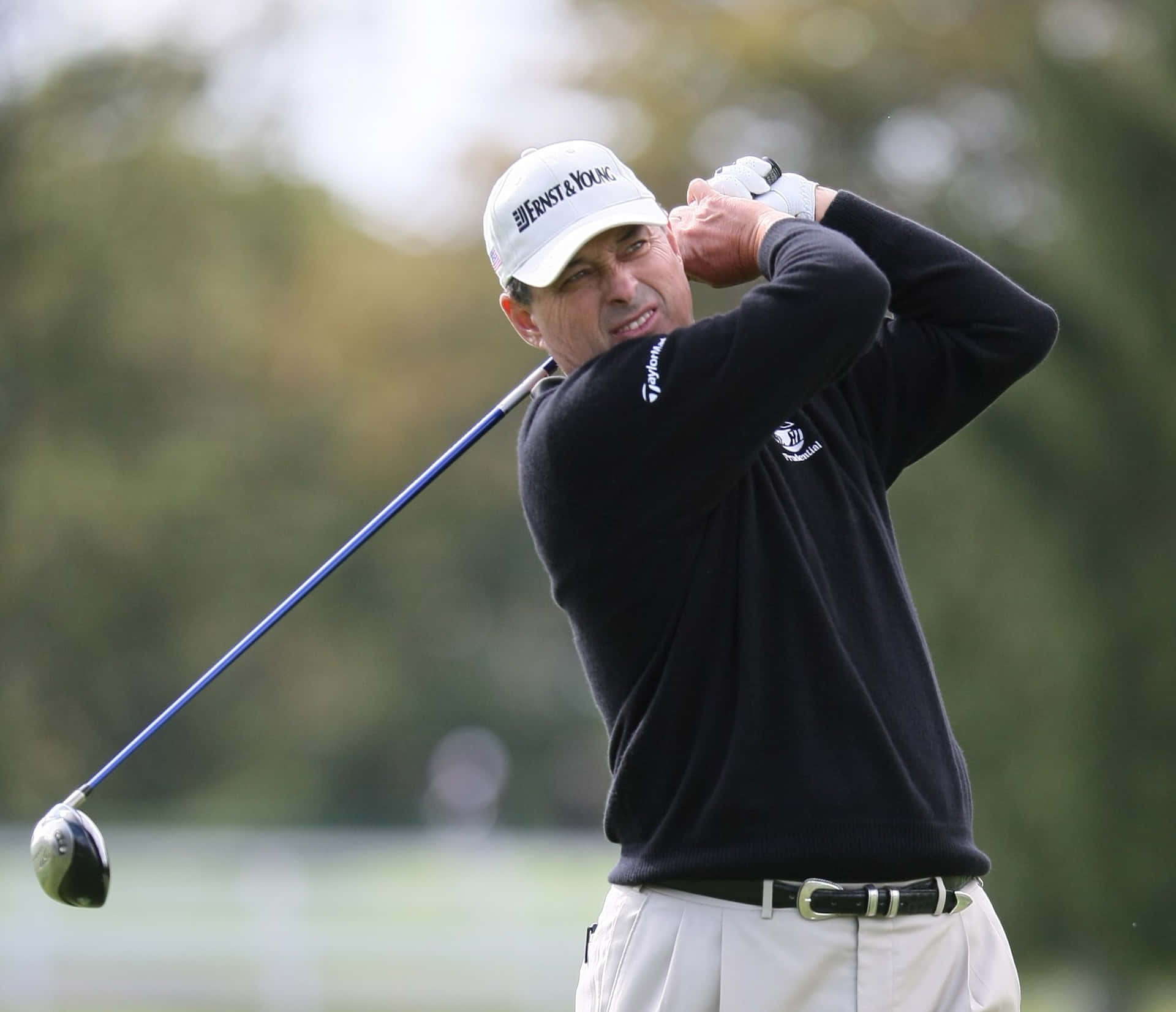 Loren Roberts Looking At Golf Shot