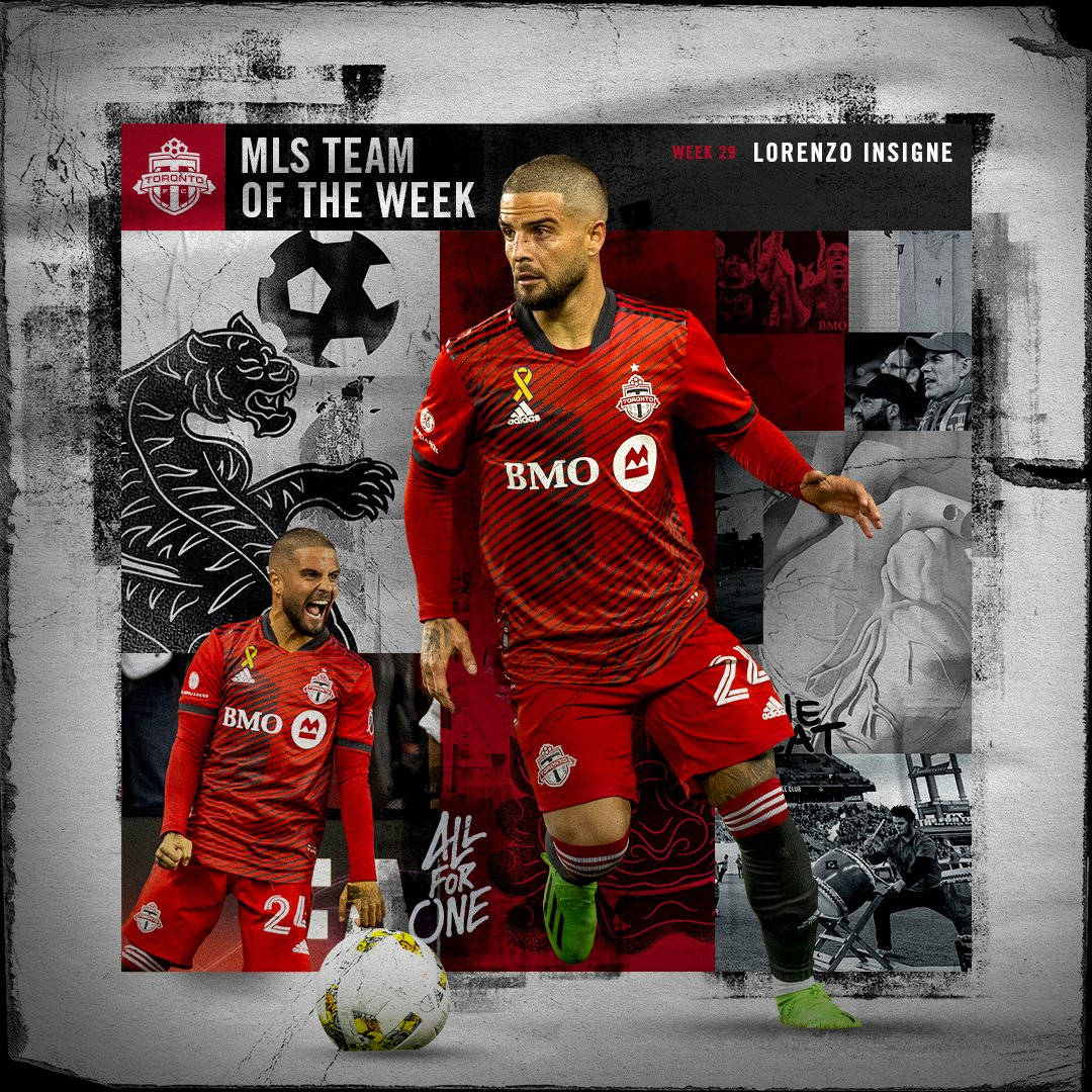 Lorenzo Insigne Toronto Fc Mls Team Digital Collage Background