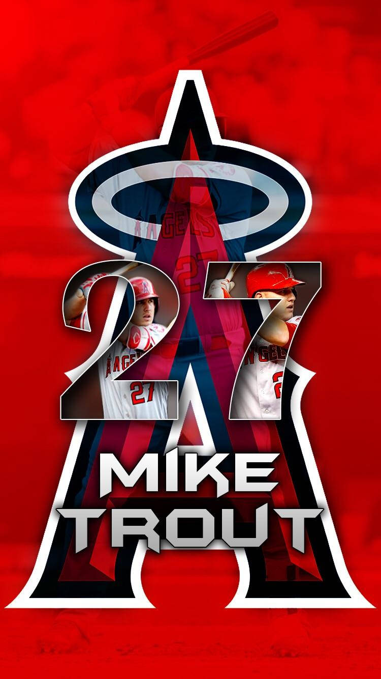 Los Angeles Angels 27 Mike Trout Background