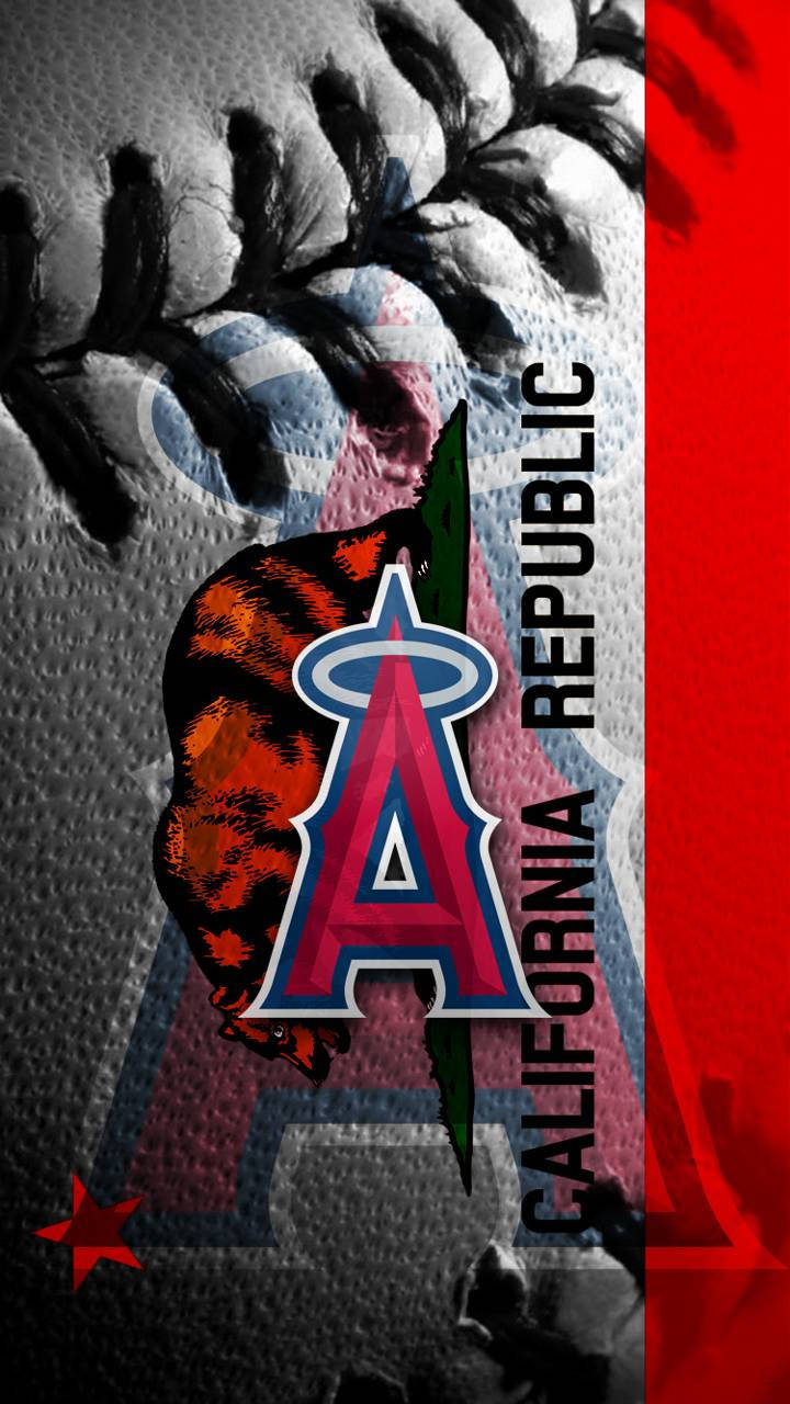 Los Angeles Angels California Flag Background