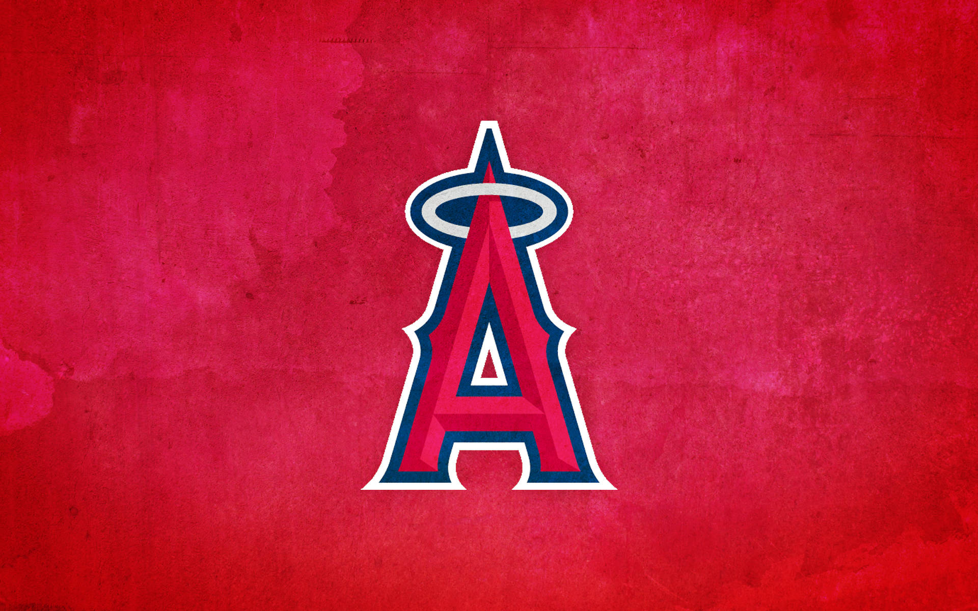 Los Angeles Angels Logo On Red Paint Background