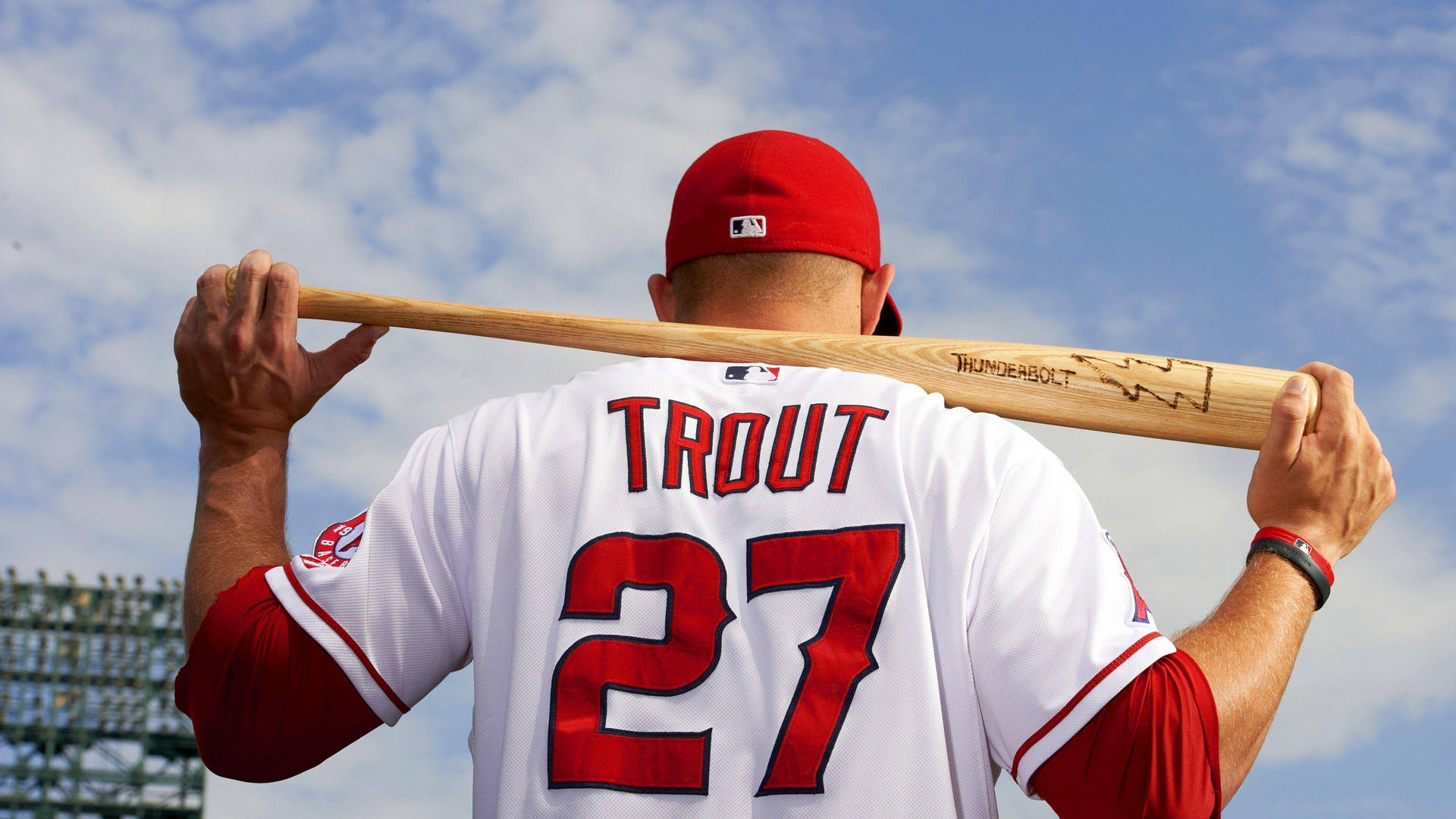 Los Angeles Angels Mike Trout Baseball Bat Background