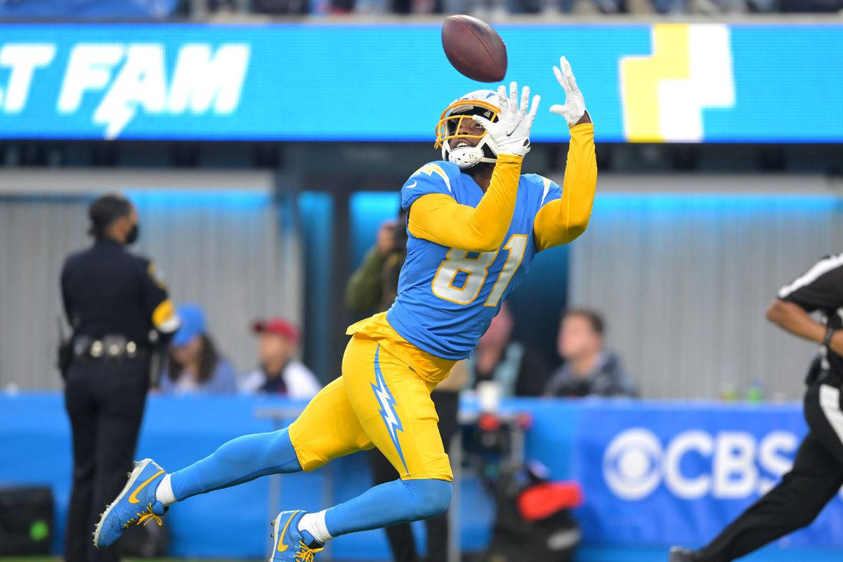 Los Angeles Chargers Mike Williams Touchdown Pass Background