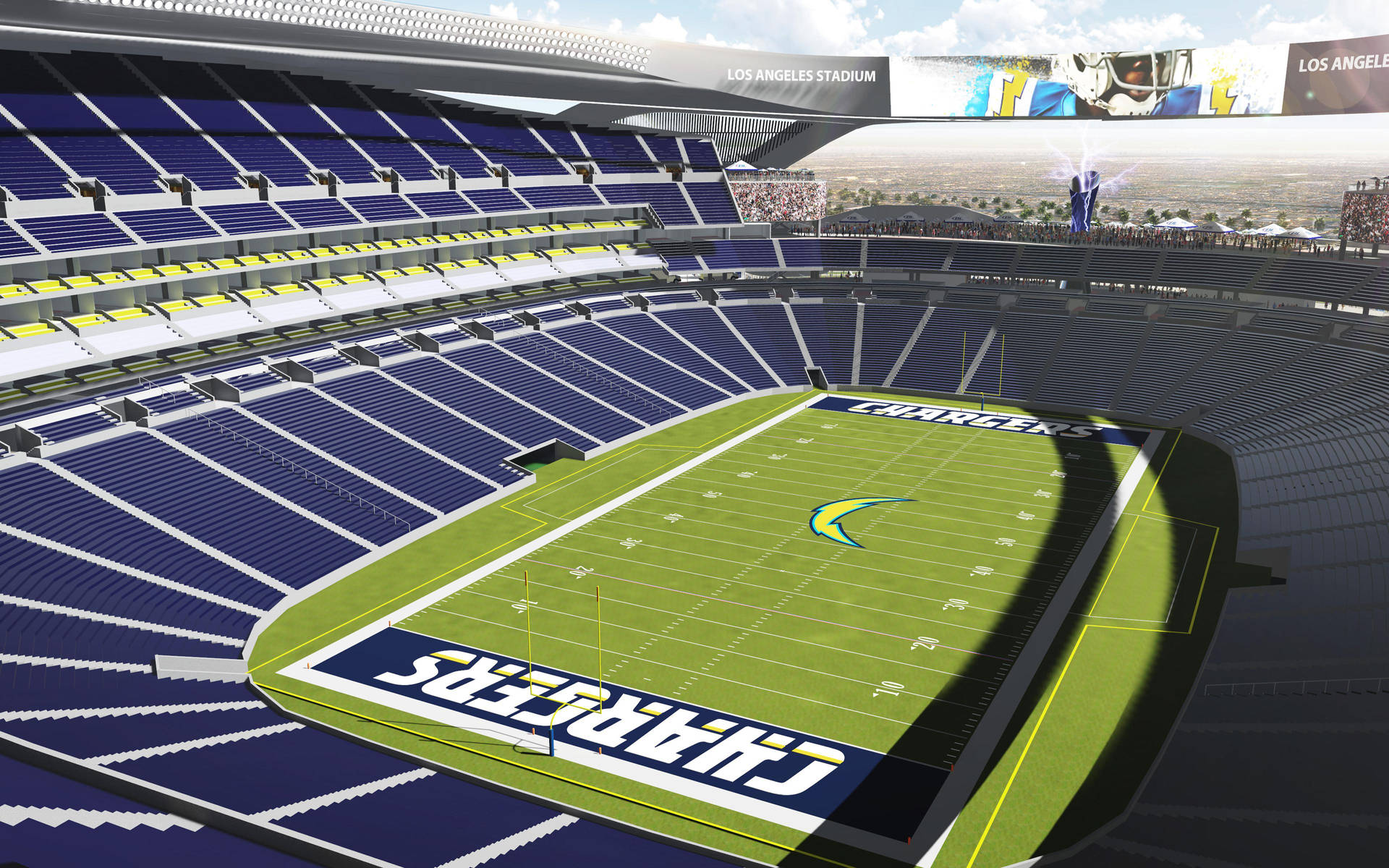 Los Angeles Chargers Sofi Stadium Background