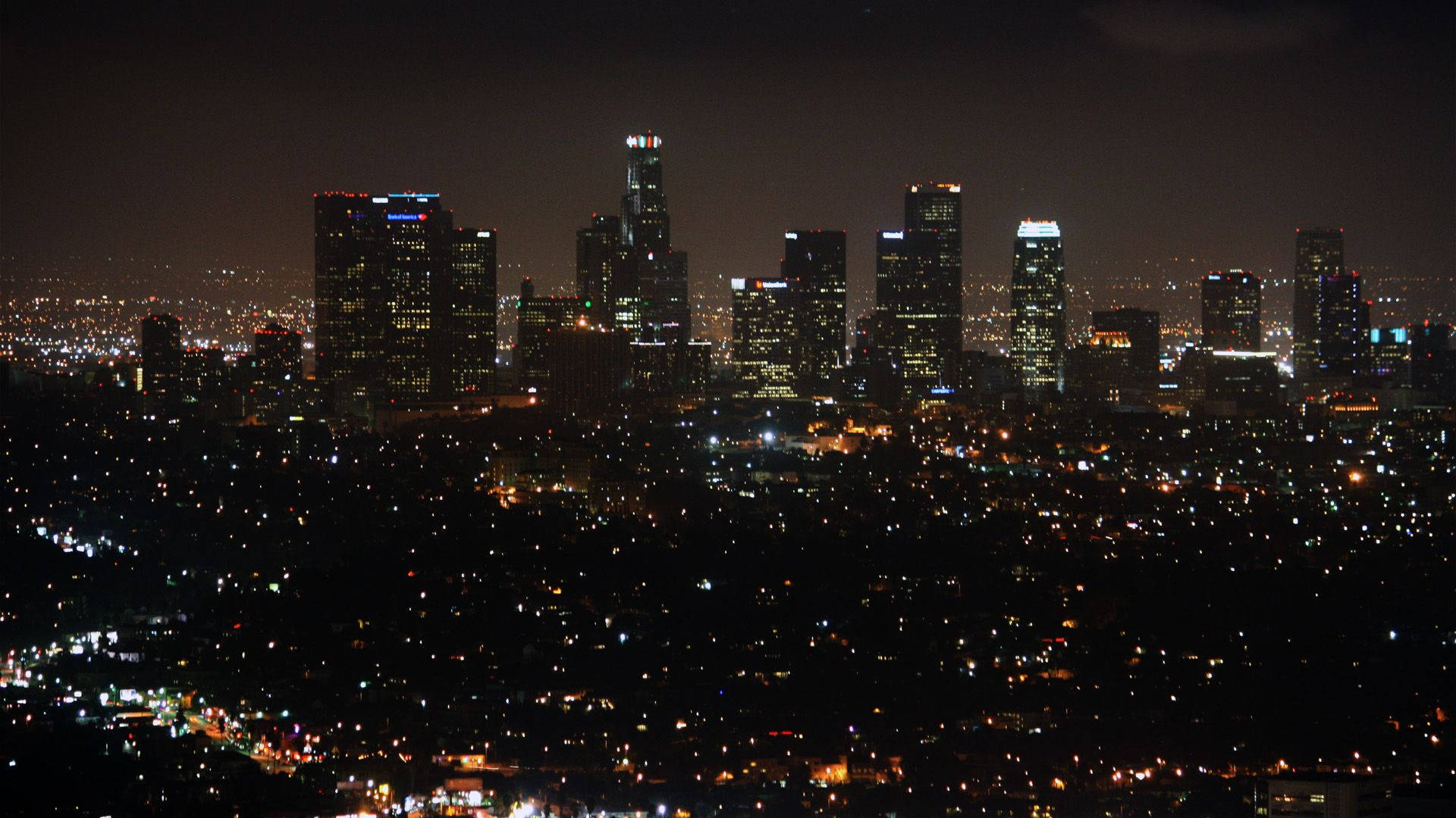 Los Angeles Cityscape Bird’s Eye View Background
