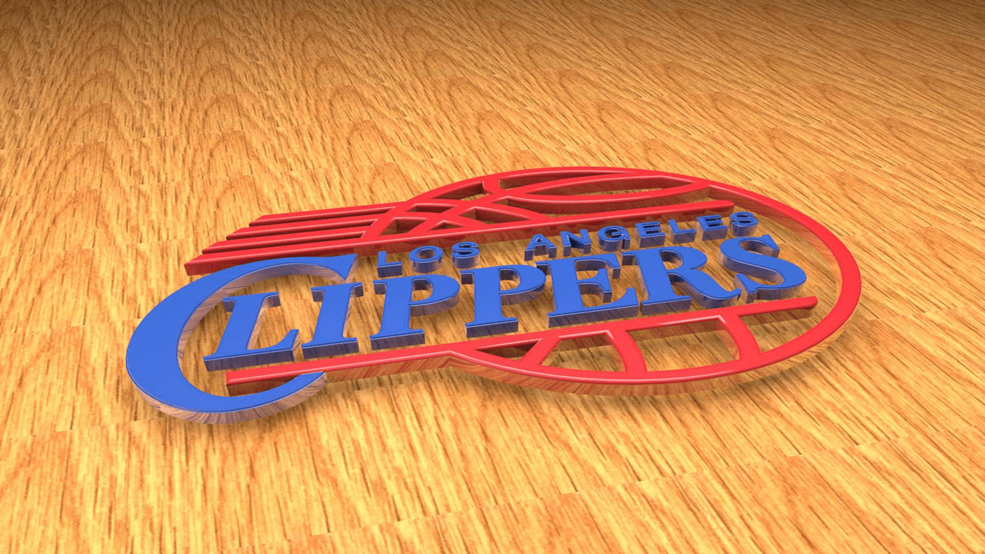 Los Angeles Clippers 3d 1984 Logo Background