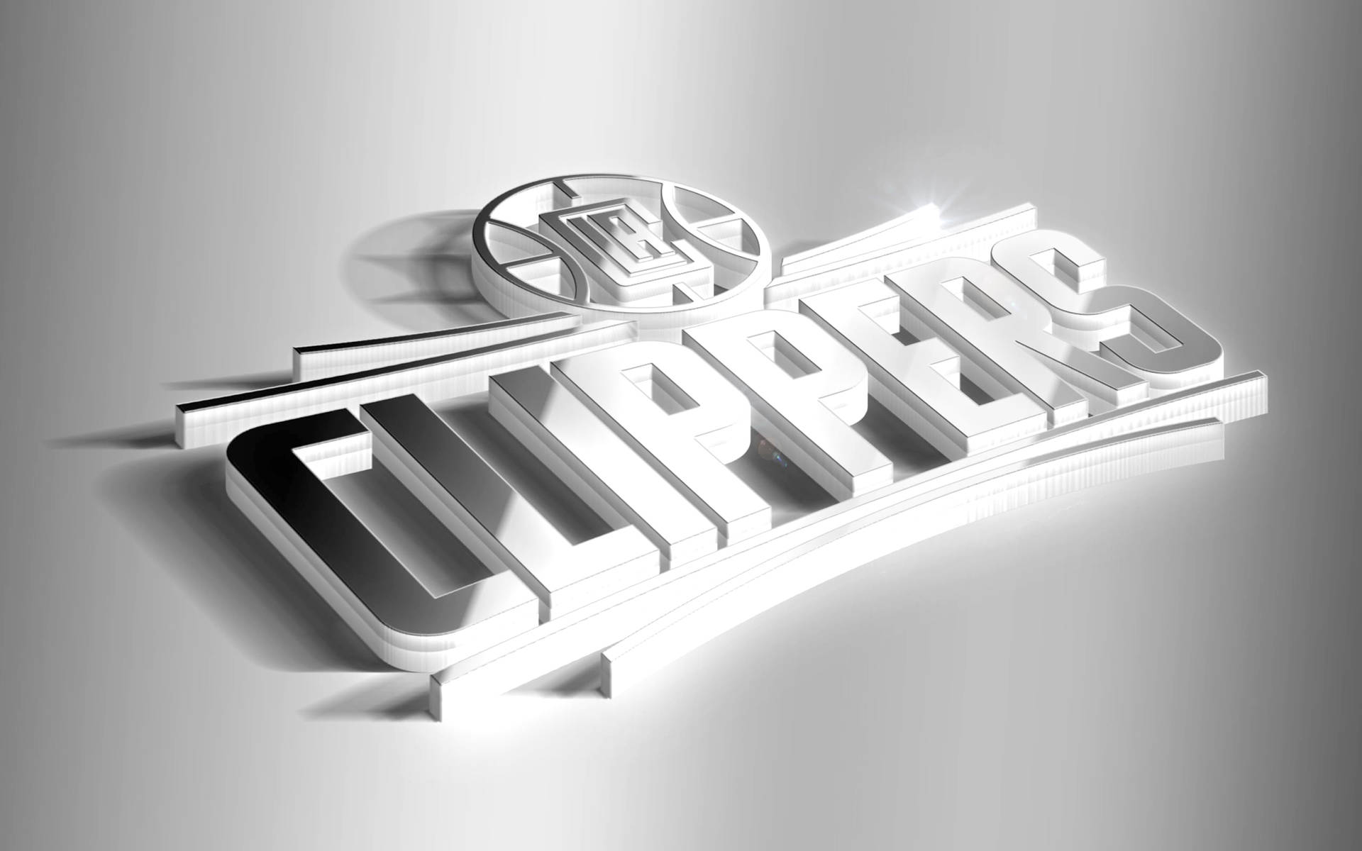 Los Angeles Clippers 3d Silver Art Background