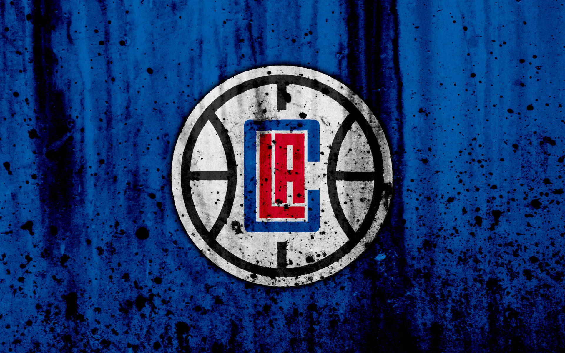 Los Angeles Clippers Blue Grunge Art