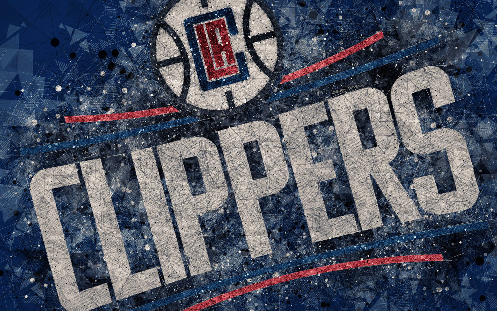 Los Angeles Clippers Geometric Artwork Background