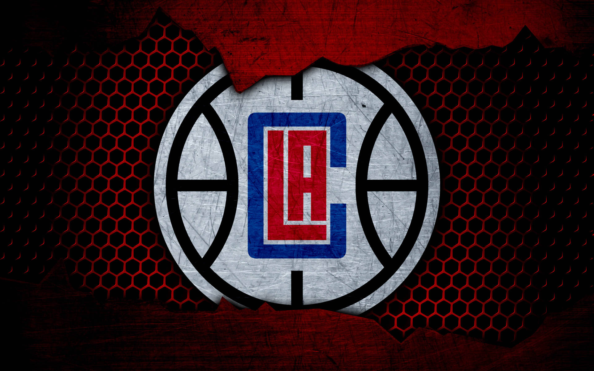 Los Angeles Clippers Grunge Metal Background