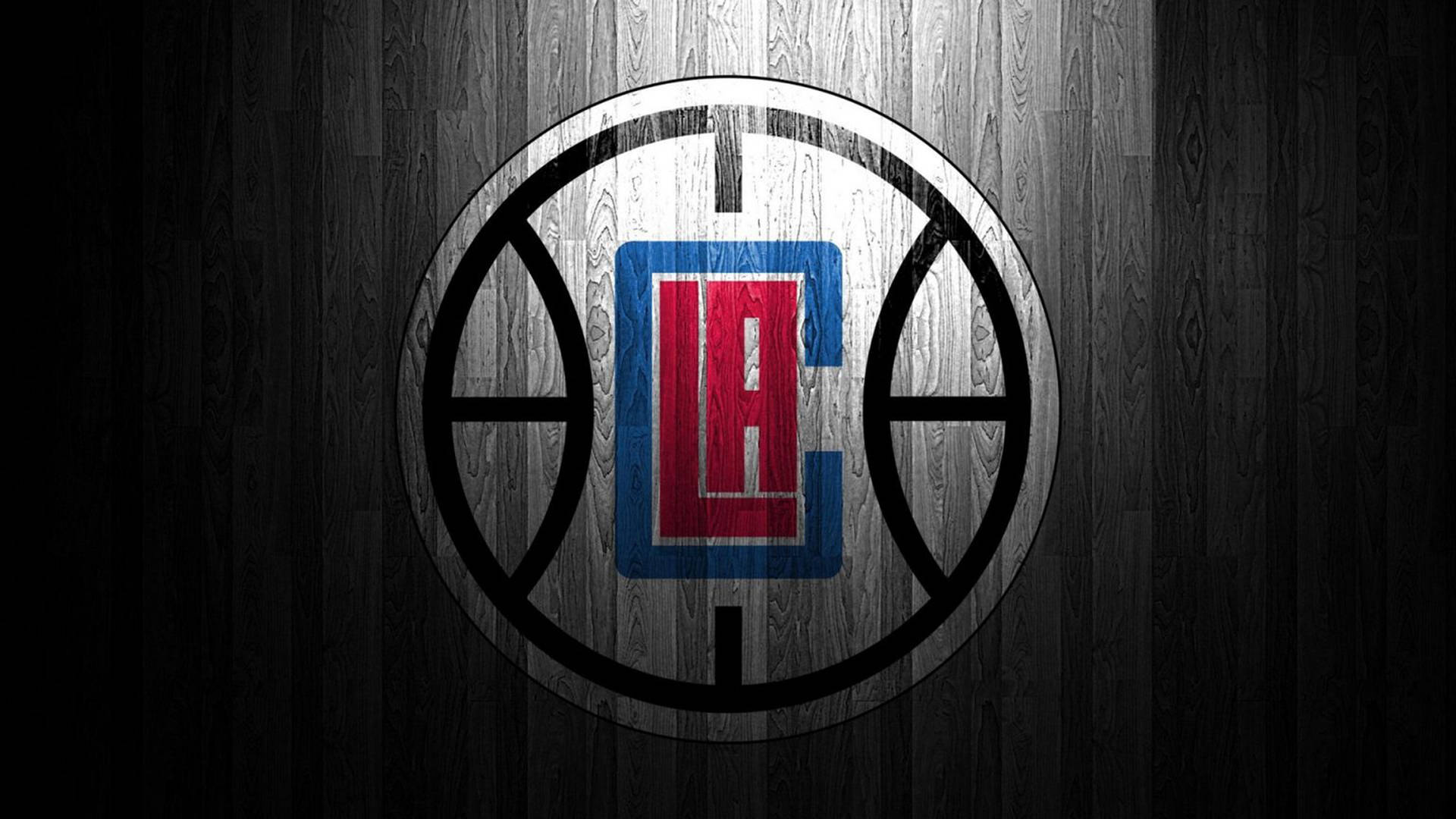 Los Angeles Clippers Vignette Wood Background