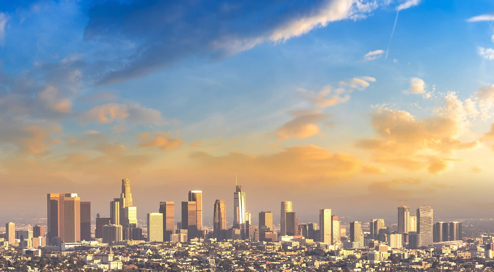 Los Angeles Color Gradient Skyline Background