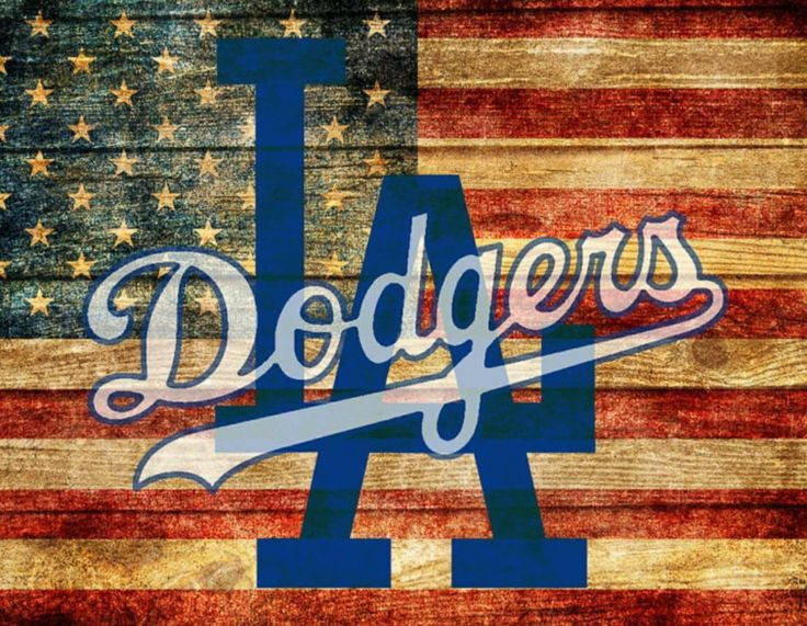 Los Angeles Dodgers American Flag Background