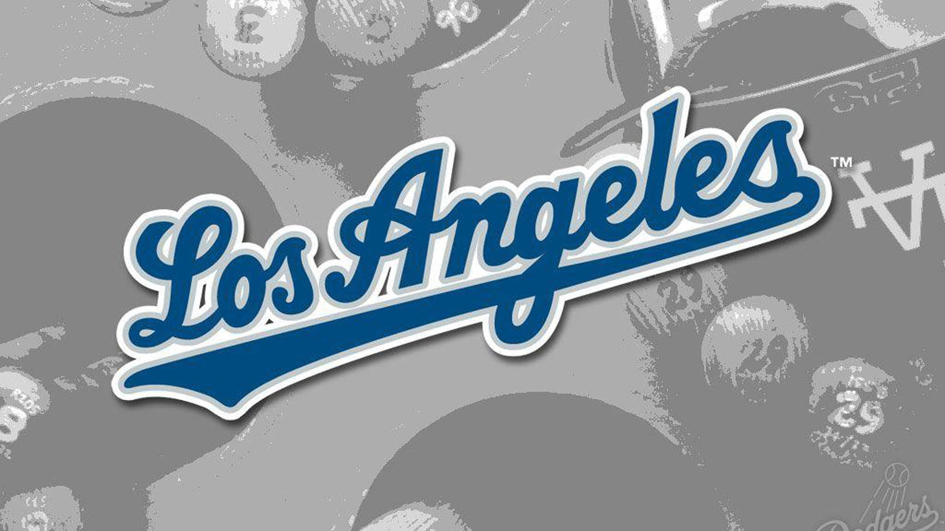 Los Angeles Dodgers Baseball Numbers Background