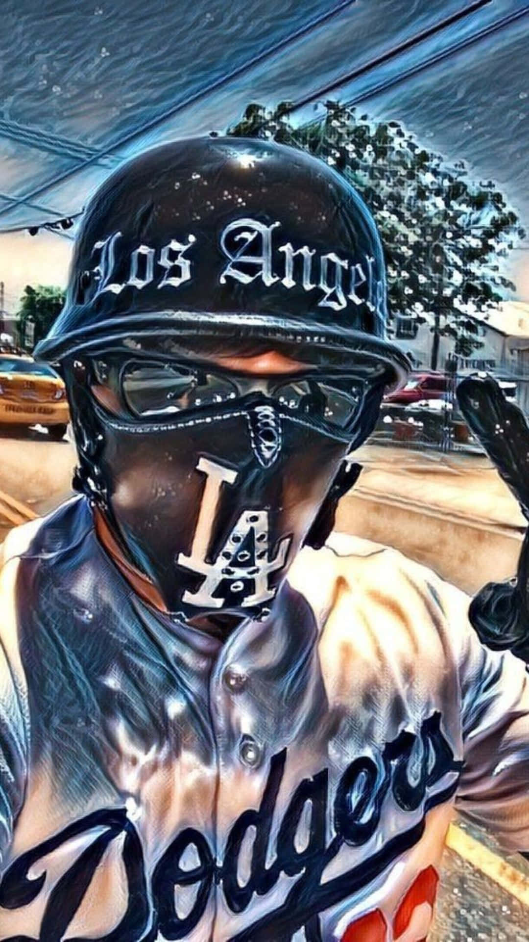 Los Angeles Dodgers Baseball Player Street Background