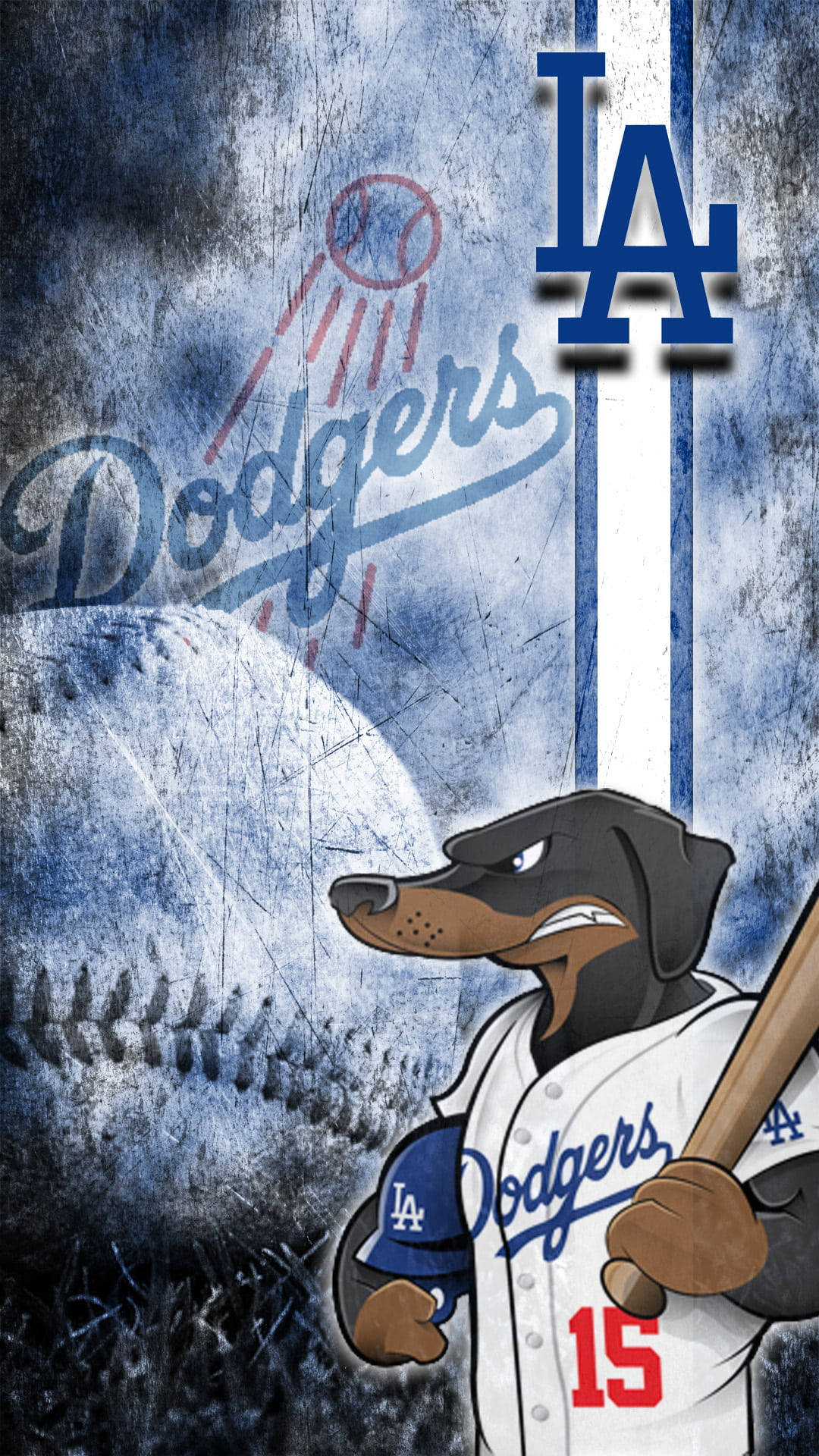 Los Angeles Dodgers Dog Mascot Background
