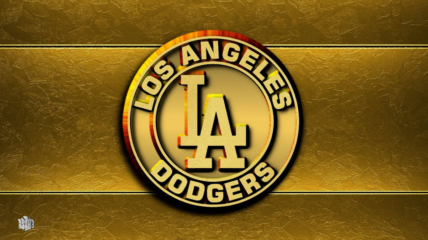 Los Angeles Dodgers Golden Logo Background