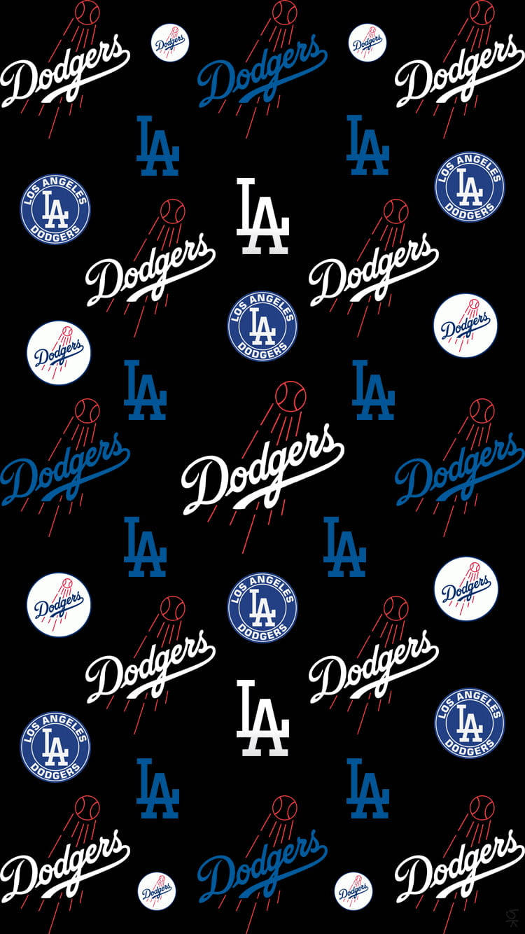 Los Angeles Dodgers Patterned Background Background