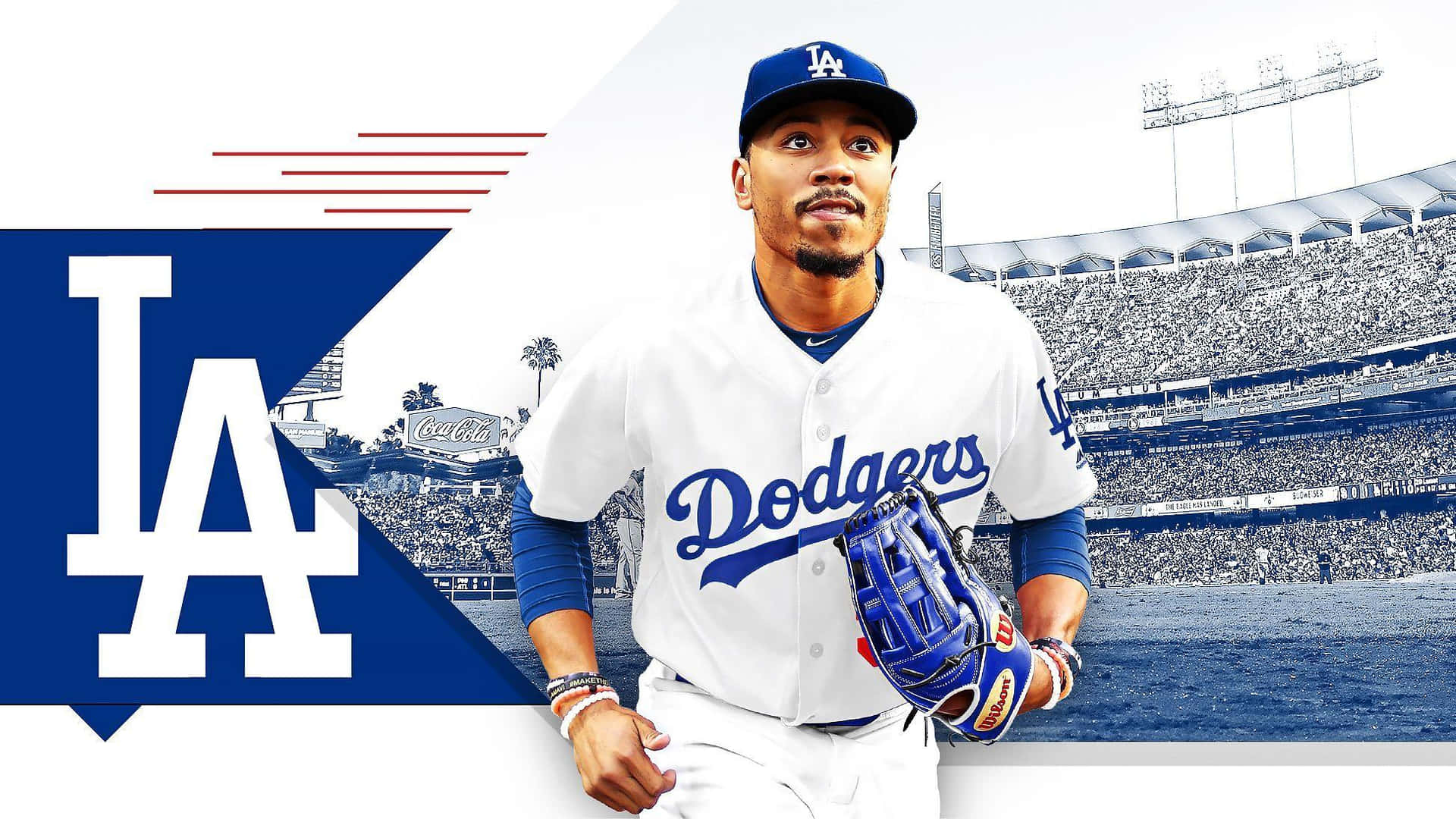 Los Angeles Dodgers Player Stadium Graphic Background