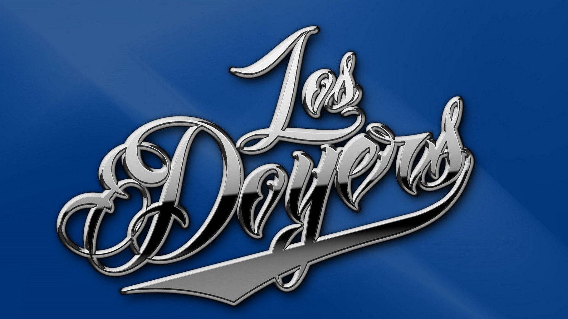 Los Angeles Dodgers Silvery Design Background