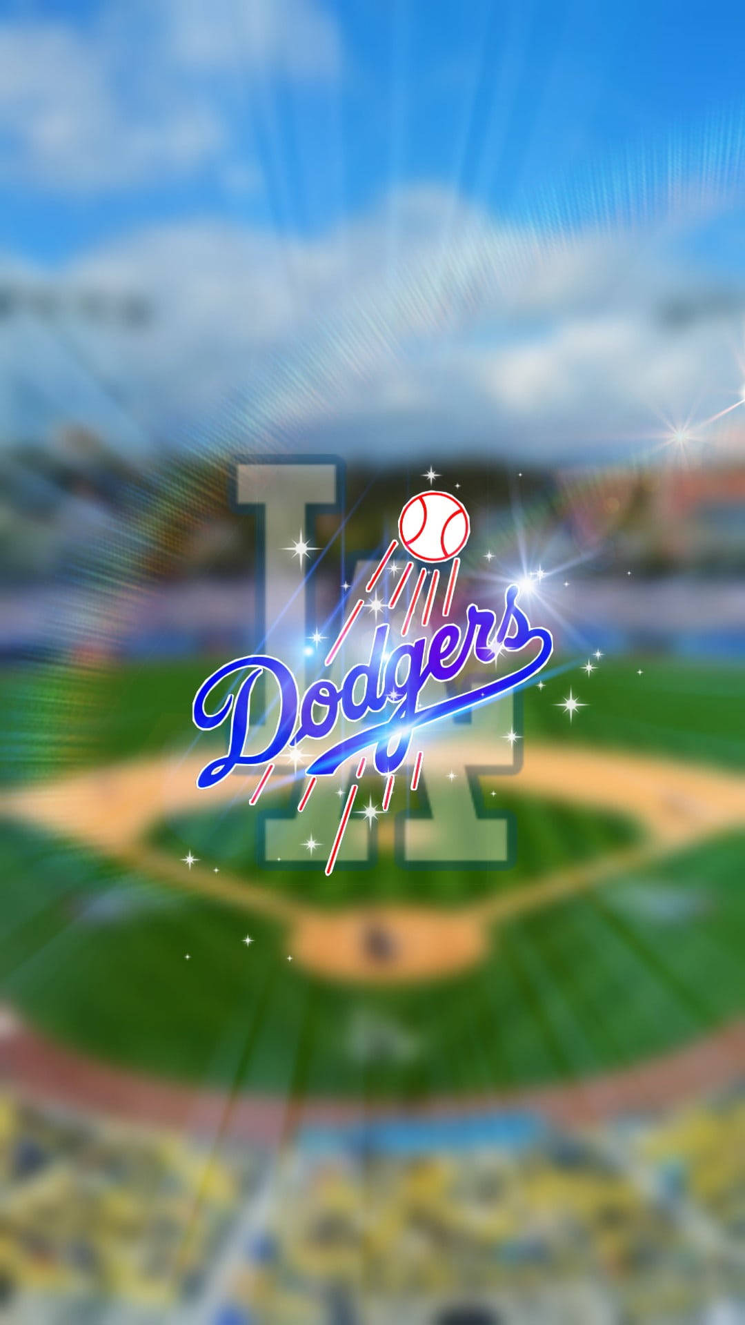 Los Angeles Dodgers Sparkling Logo Background
