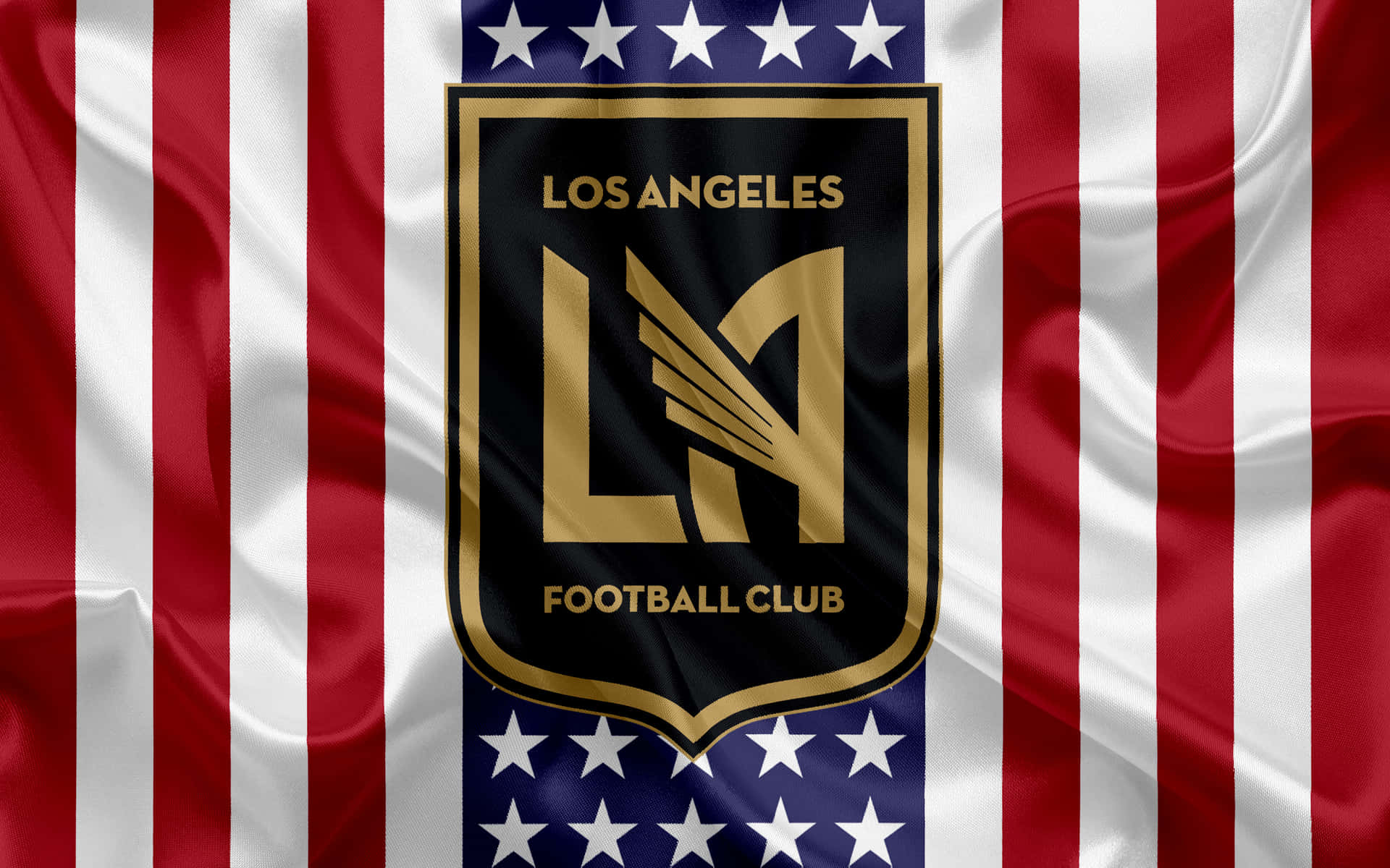 Los Angeles Fc Usa Flag Themed Digital Art Background