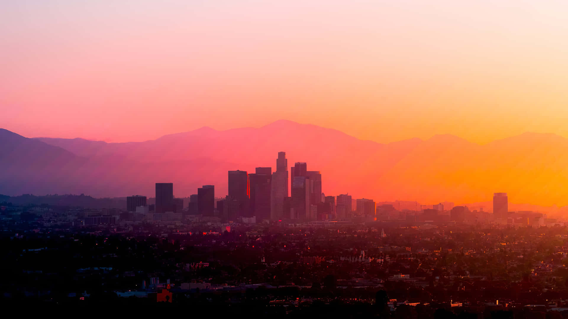 Los Angeles Gradient Scenic Skyline Background